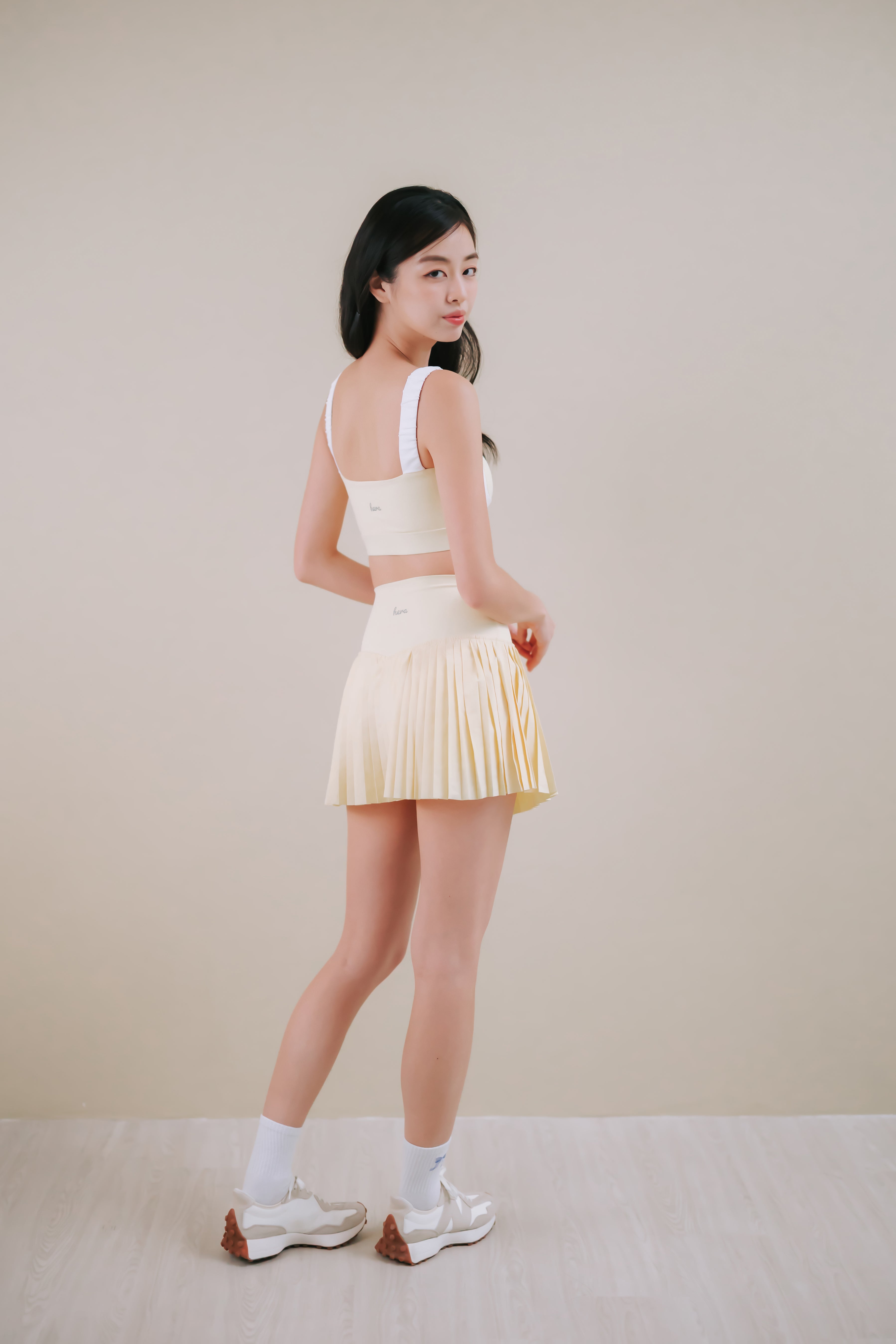 Hera Lemon Butter Pleated Tennis Skirt