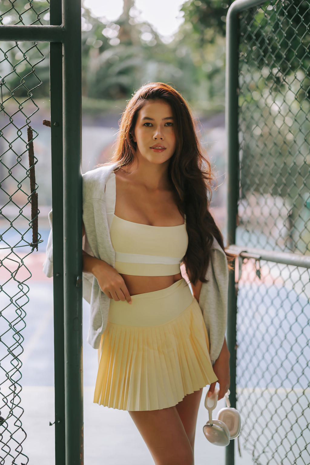 Hera Lemon Butter Pleated Tennis Skirt