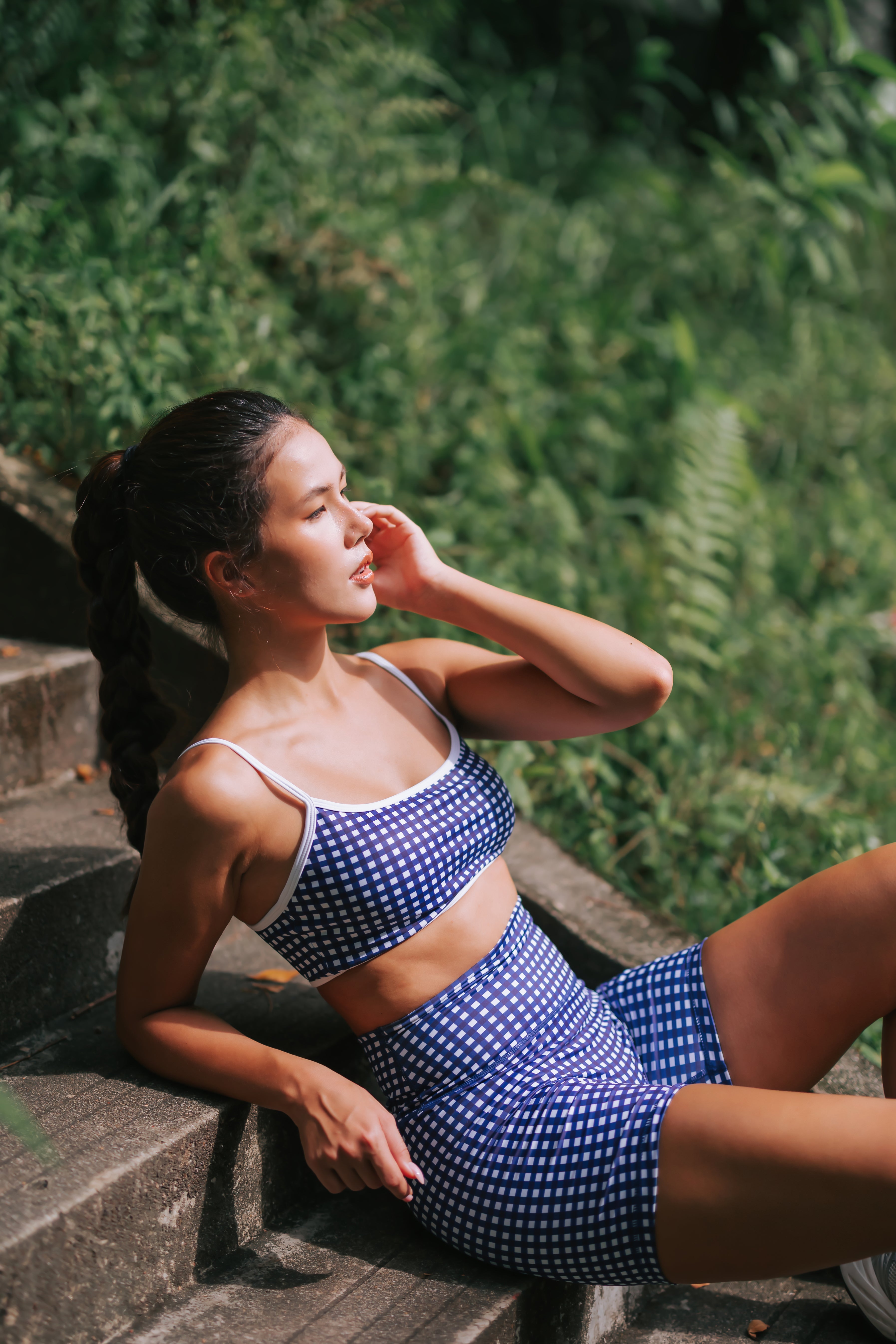 Hera Core Navy Checkered Bottom